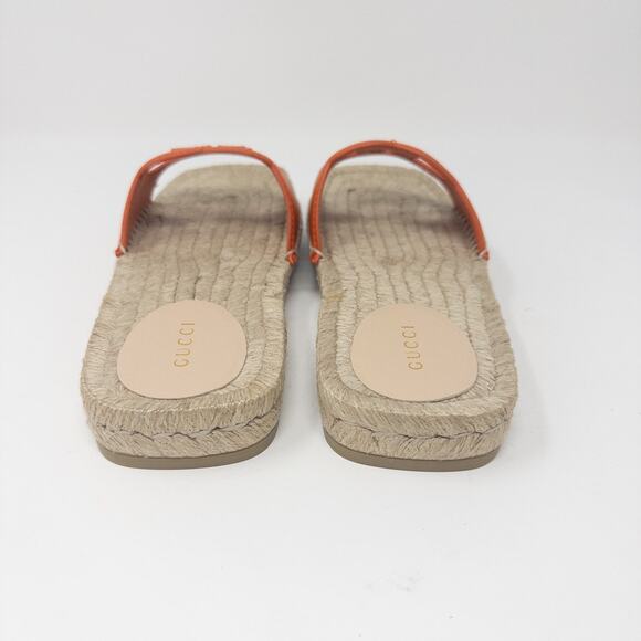 Gucci Cosmos Espadrilles GG Cutout Orange 36.5 EU - Picture 3 of 6